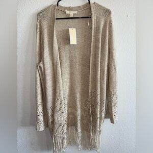 Michael Kors Tan Knit Cardigan